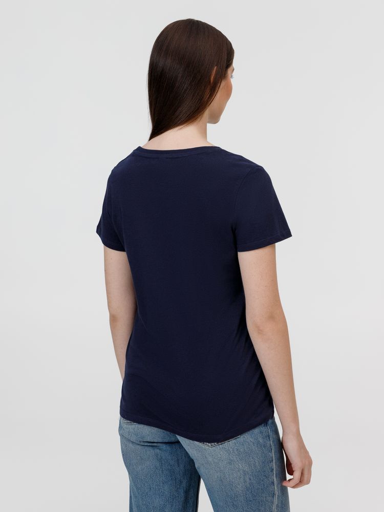 Футболка женская E190 темно-синяя / Миниатюра модельного (1000)