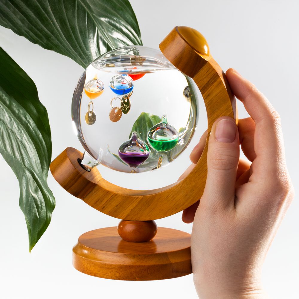 Термометр-шар «Галилео» в деревянном корпусе / Миниатюра имиджевого (1000)