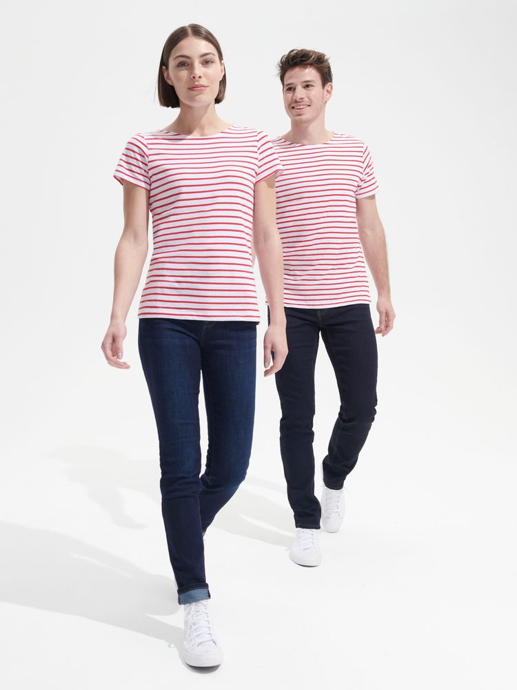 Футболка Miles Women белая с темно-синим / Миниатюра имиджевого (1000)