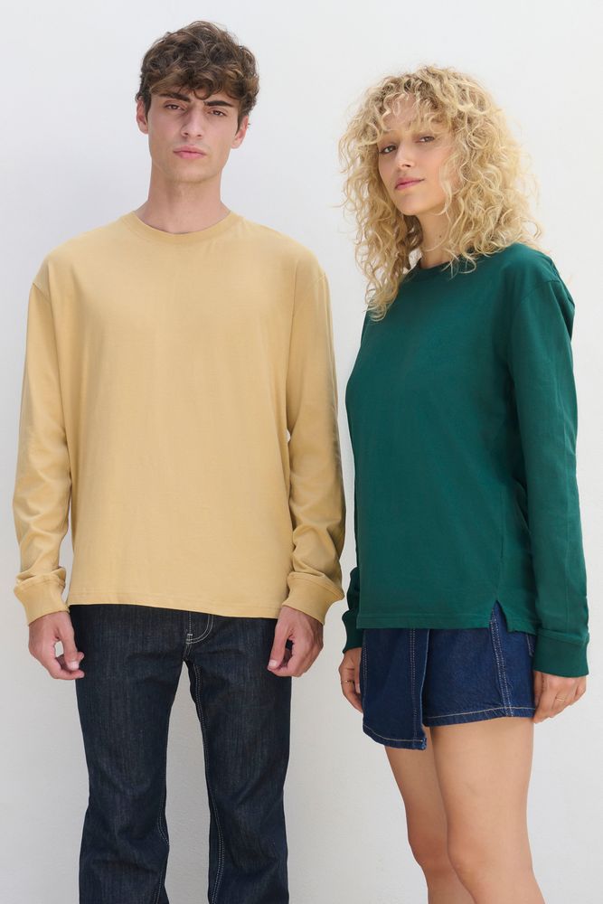 Футболка унисекс с длинным рукавом Pioneer LSL, бежевая / Миниатюра имиджевого (1000)