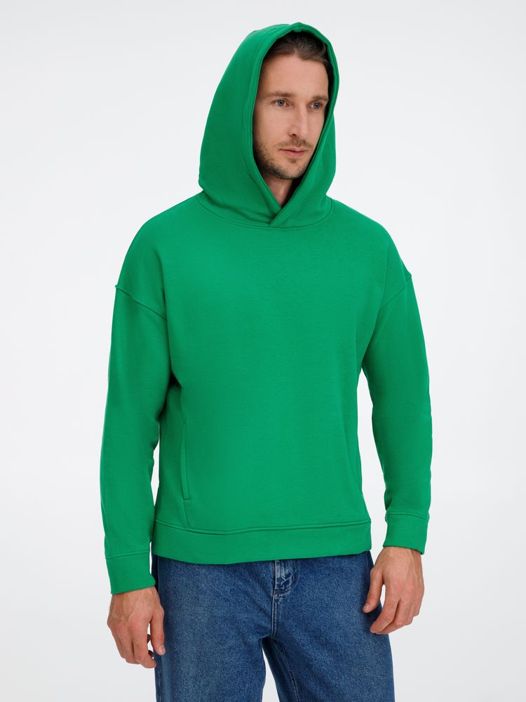 Худи оверсайз унисекс Tolla, зеленое / Миниатюра модельного (1000)