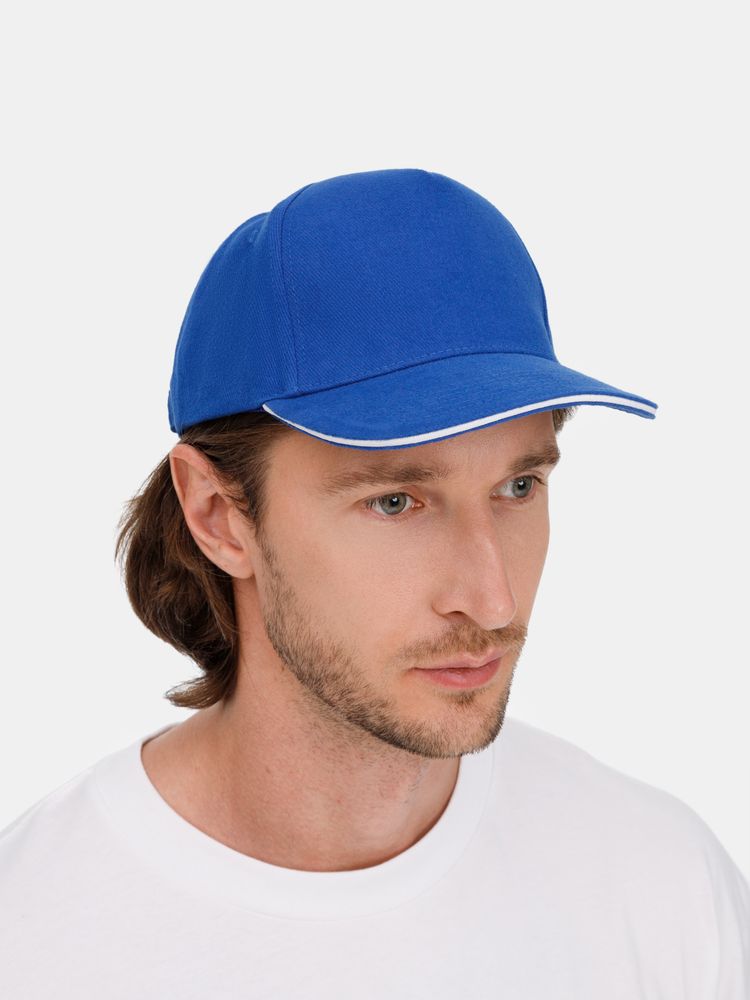 Бейсболка Long Beach, ярко-синяя с белым / Миниатюра модельного (1000)