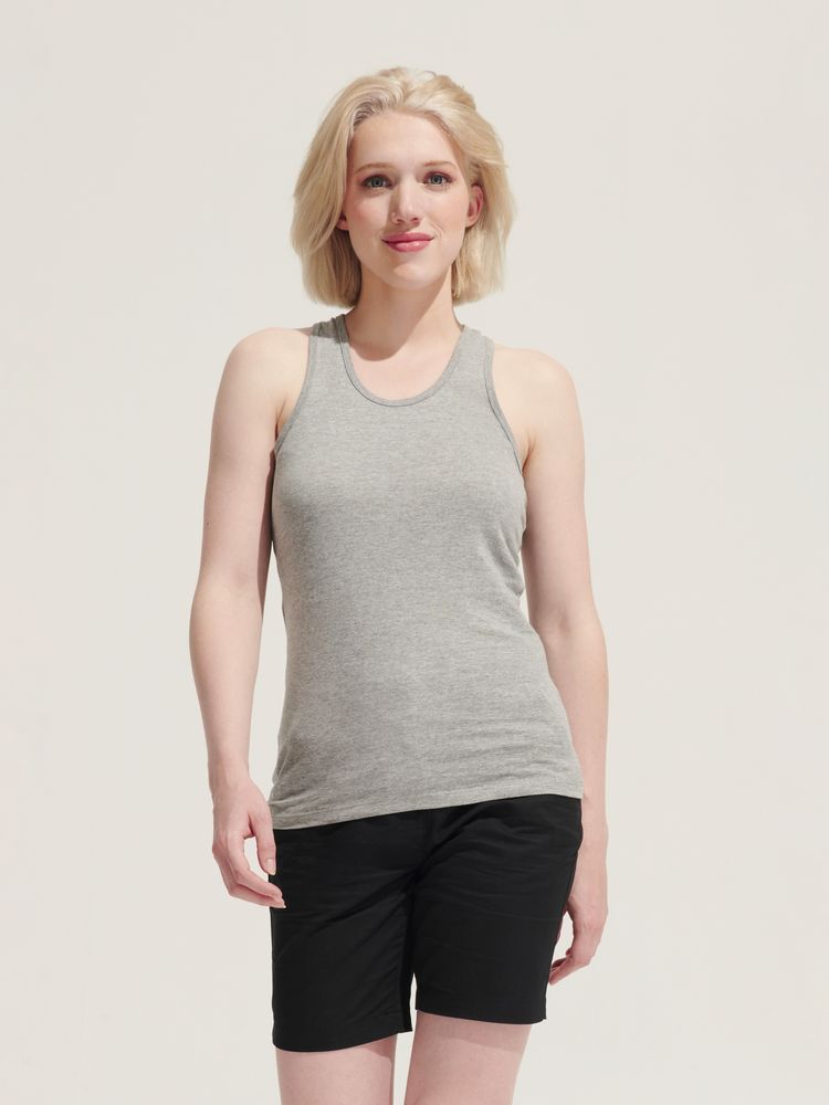 Майка женская Justin Women, черная / Миниатюра имиджевого (1000)