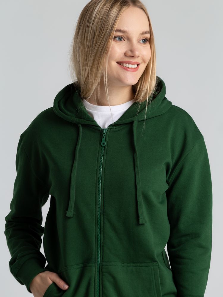 Толстовка на молнии с капюшоном Siverga 2.0 Heavy, темно-зеленая / Миниатюра модельного (1000)