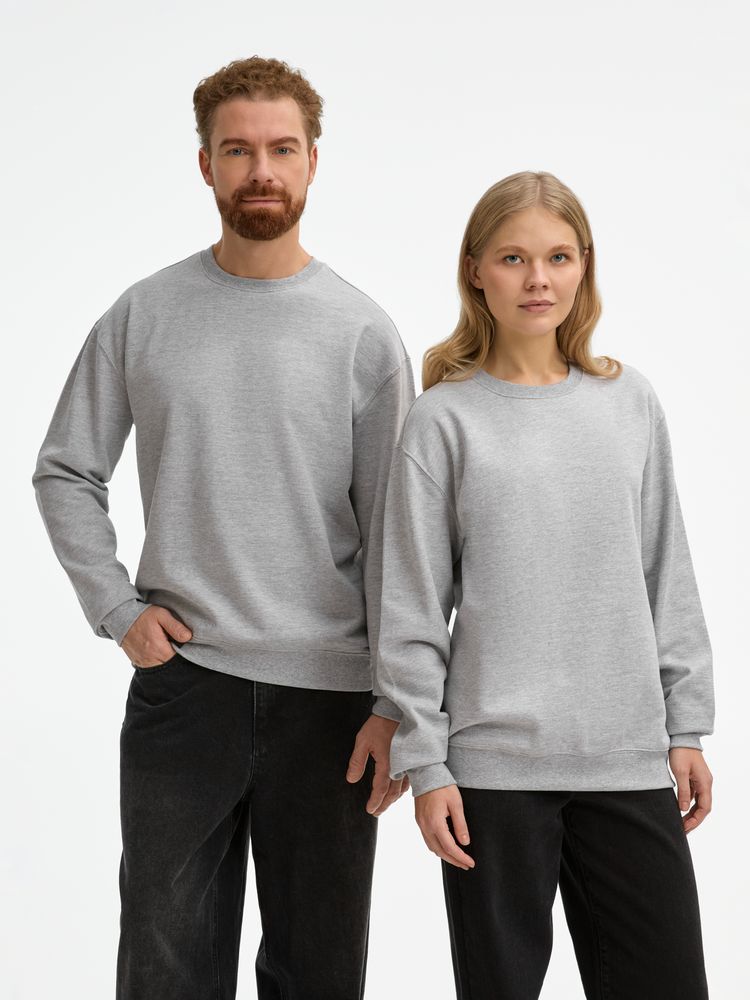 Свитшот унисекс Columbia, серый меланж / Миниатюра модельного (1000)