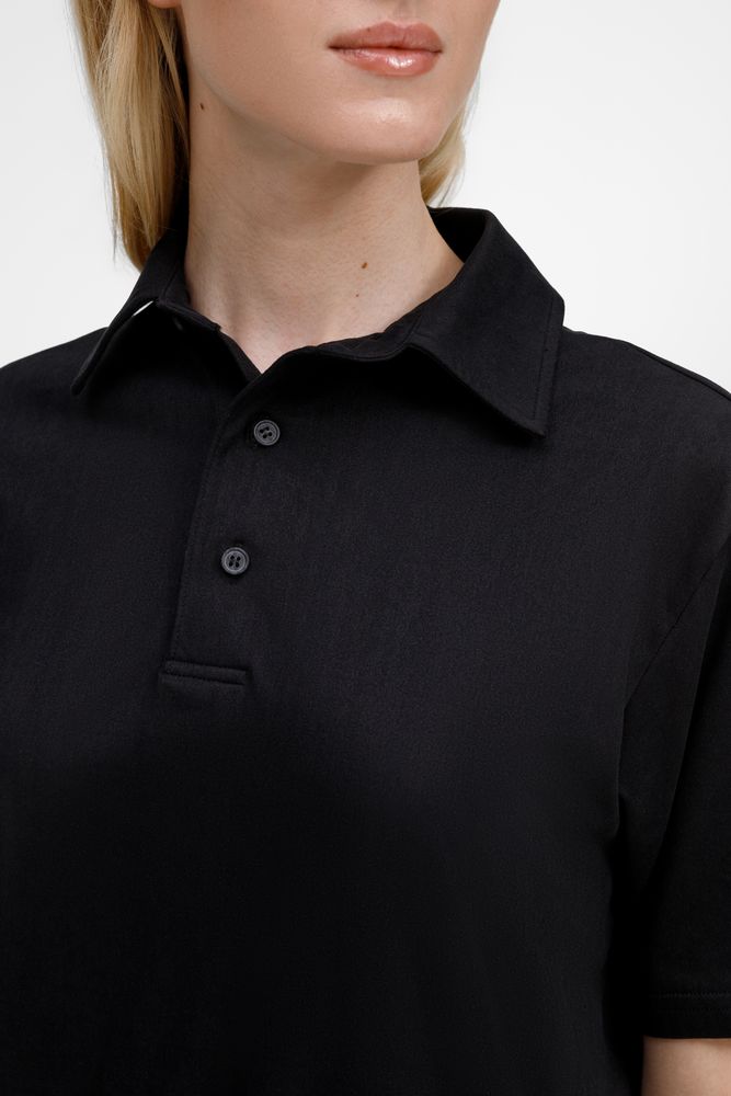 Рубашка поло унисекс Senti, черная / Миниатюра модельного (1000)