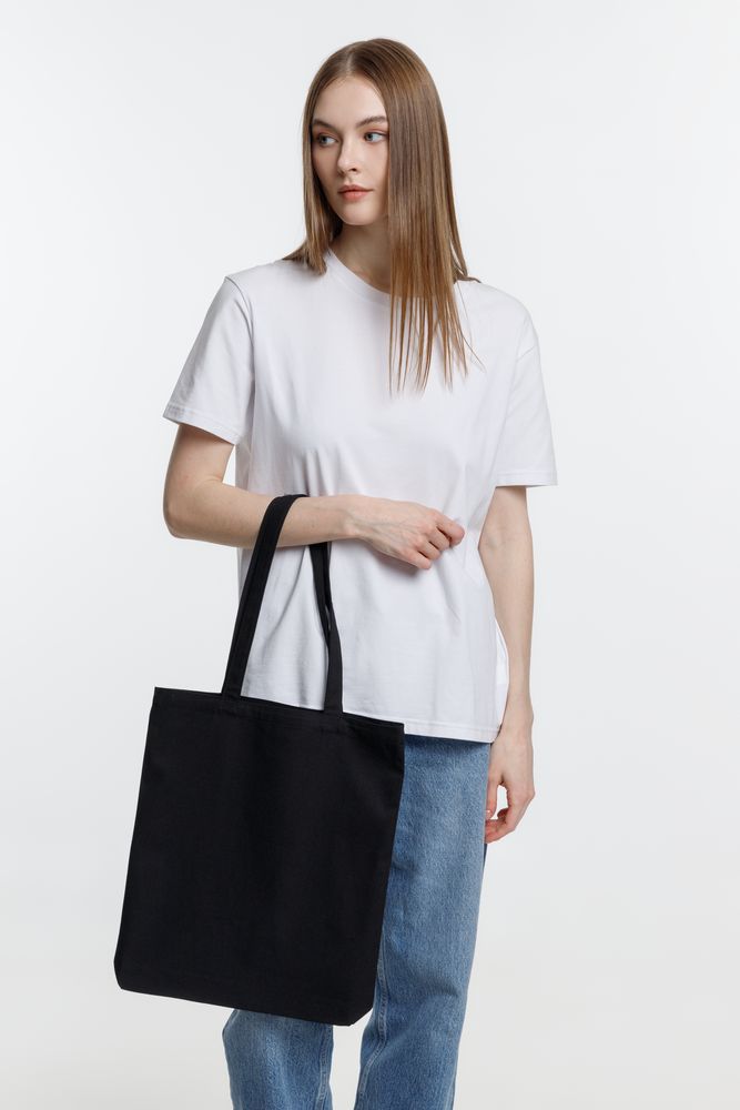 Холщовая сумка Strong 210, черная / Миниатюра модельного (1000)