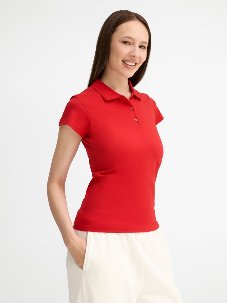 Рубашка поло женская Prescott Women 170, красная / Миниатюра модельного (1000)