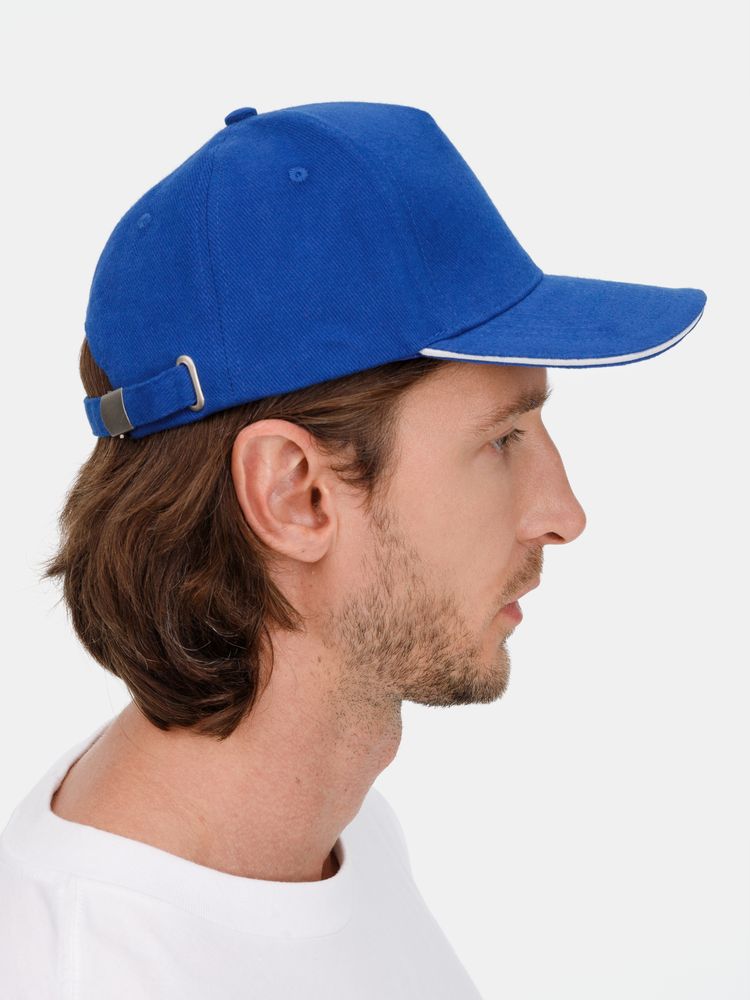 Бейсболка Long Beach, ярко-синяя с белым / Миниатюра модельного (1000)