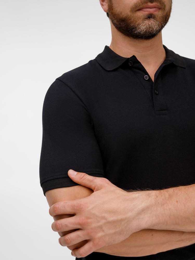 Рубашка поло унисекс Upswing, черная / Миниатюра модельного (1000)