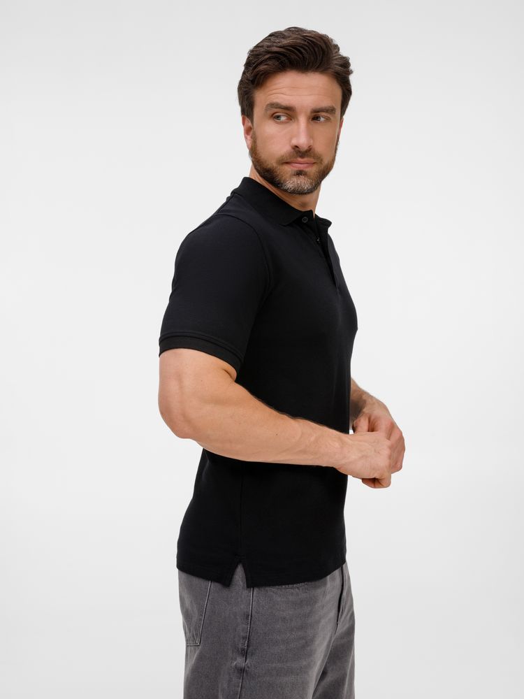 Рубашка поло унисекс Upswing, черная / Миниатюра модельного (1000)