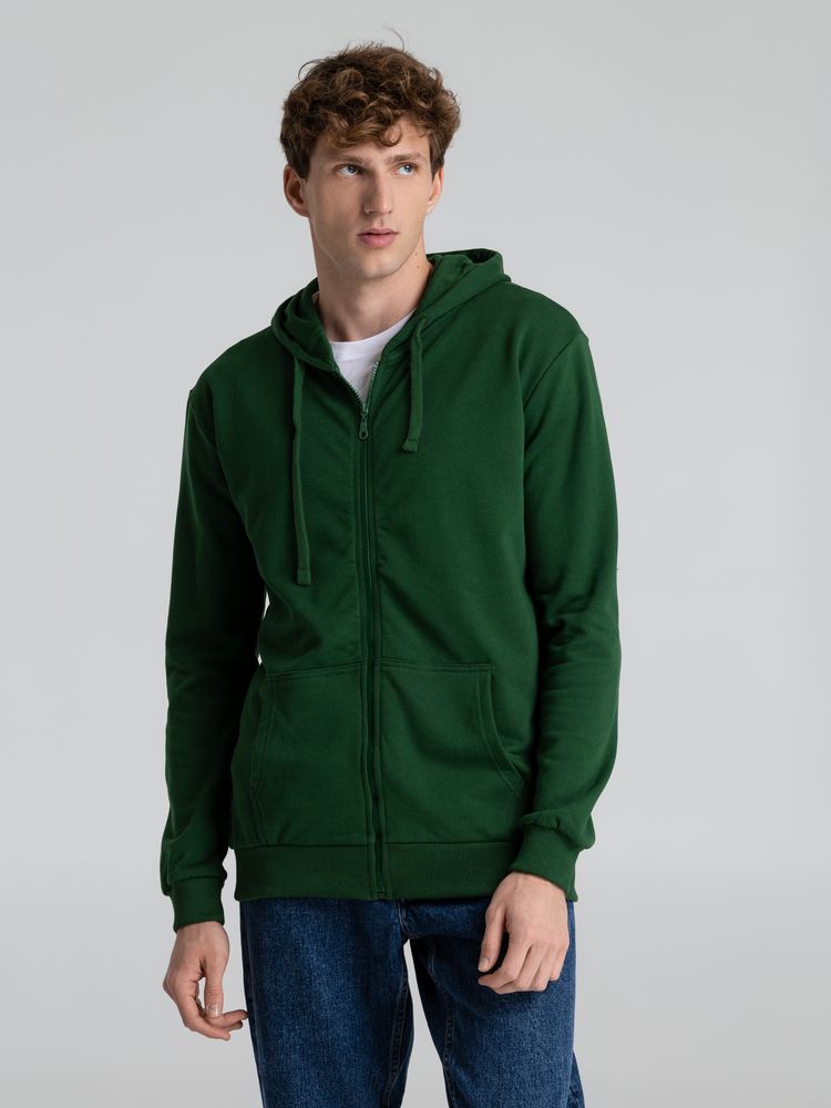 Толстовка на молнии с капюшоном Siverga 2.0 Heavy, темно-зеленая / Миниатюра модельного (1000)