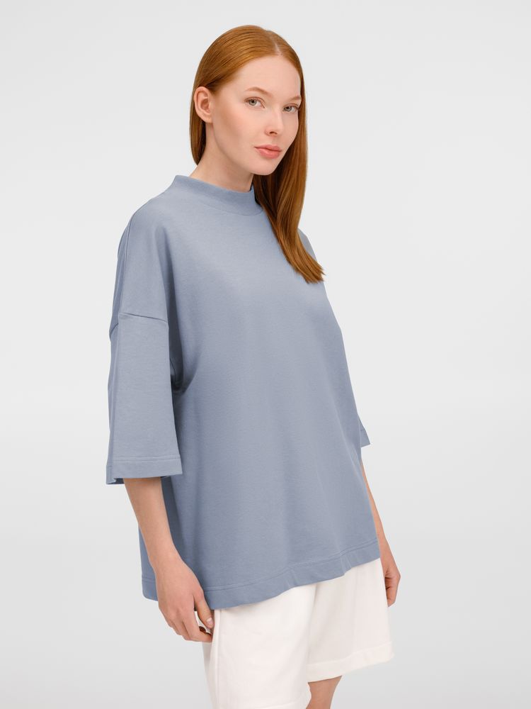 Футболка оверсайз унисекс T9, серая / Миниатюра модельного (1000)