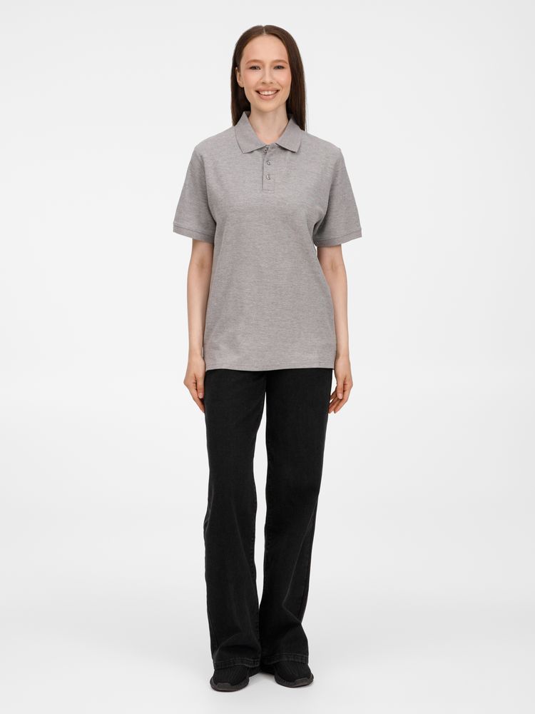 Рубашка поло унисекс Upswing, серый меланж / Миниатюра модельного (1000)