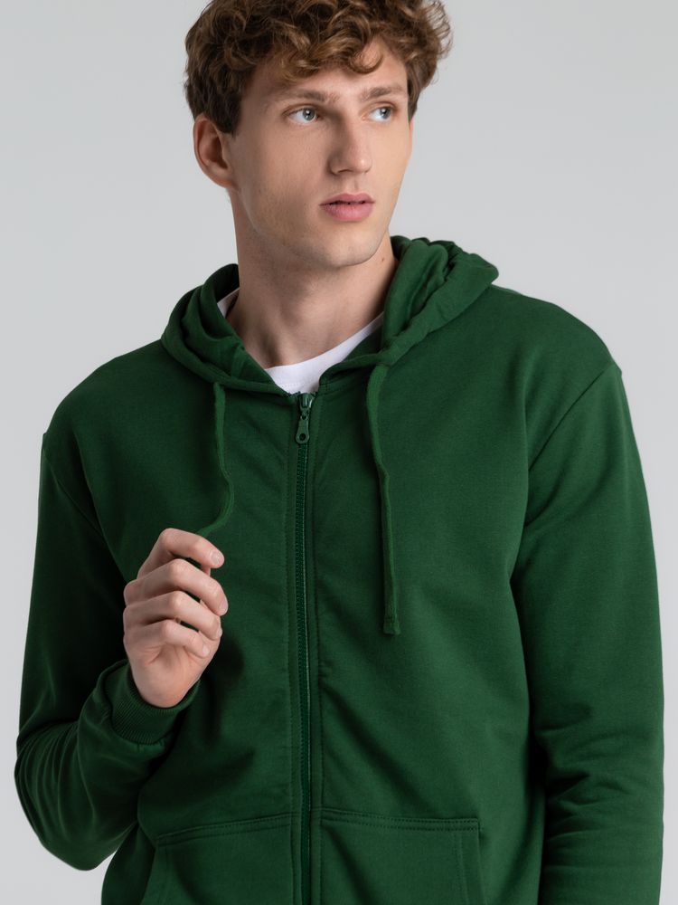 Толстовка на молнии с капюшоном Siverga 2.0 Heavy, темно-зеленая / Миниатюра модельного (1000)