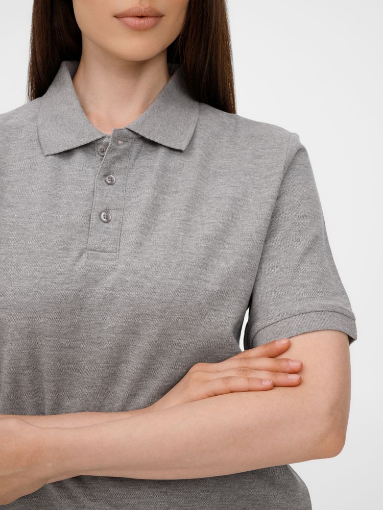 Рубашка поло унисекс Upswing, серый меланж / Миниатюра модельного (1000)