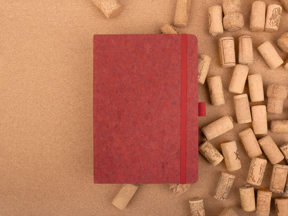 Блокнот Cork County, красный / Миниатюра имиджевого (1000)