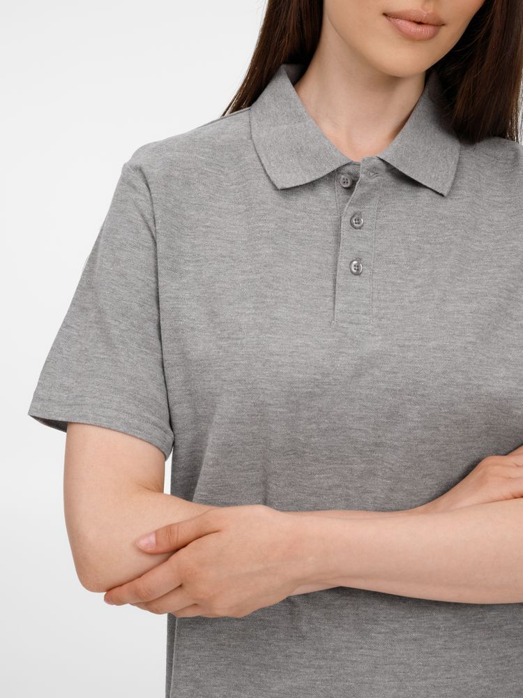 Рубашка поло унисекс Tervise, серый меланж / Миниатюра модельного (1000)