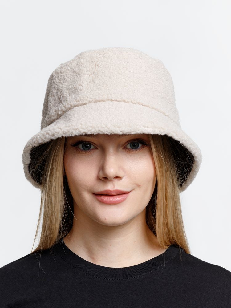 Панама Bucket двусторонняя, темно-серая с бежевым / Миниатюра модельного (1000)