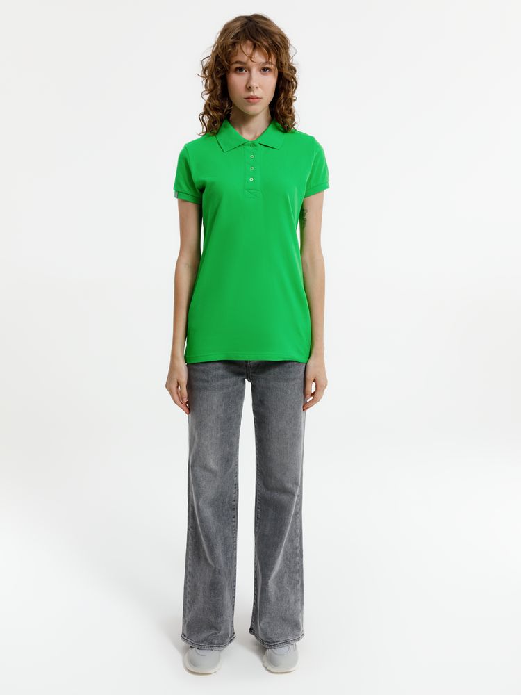 Рубашка поло женская Virma Premium Lady, зеленое яблоко / Миниатюра модельного (1000)