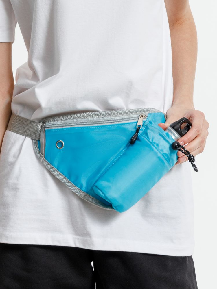 Сумка поясная с отделением для бутылки Waterun, голубая / Миниатюра модельного (1000)