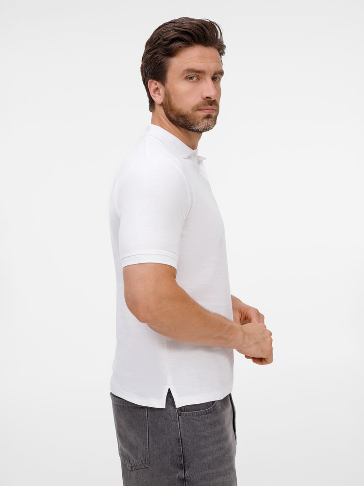 Рубашка поло унисекс Upswing, белая / Миниатюра модельного (1000)