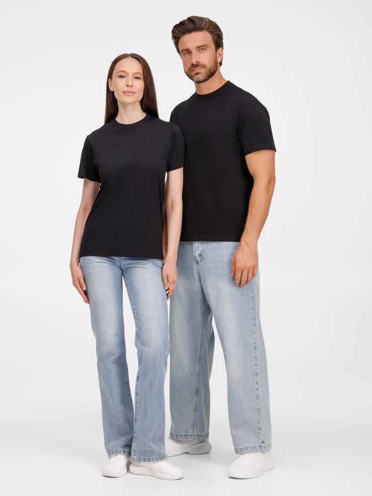 Футболка унисекс T-Bolka 180, черная / Миниатюра модельного (1000)