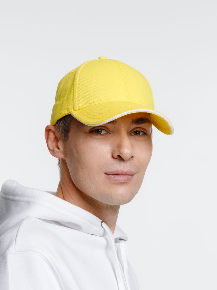 Бейсболка Spiker, желтая с белым / Миниатюра модельного (1000)