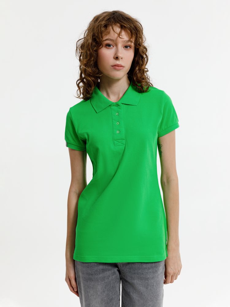 Рубашка поло женская Virma Premium Lady, зеленое яблоко / Миниатюра модельного (1000)