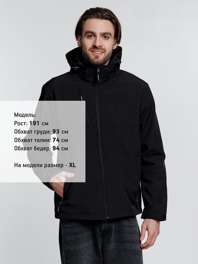Куртка софтшелл мужская Zagreb, черная / Миниатюра модельного (1000)