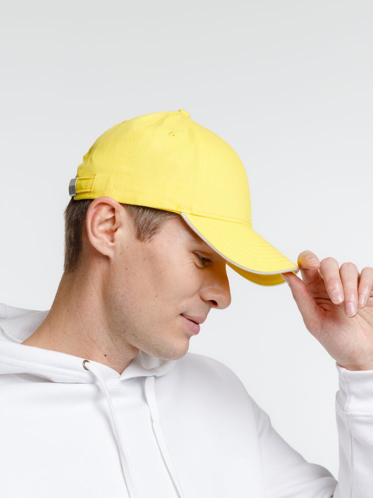 Бейсболка Spiker, желтая с белым / Миниатюра модельного (1000)