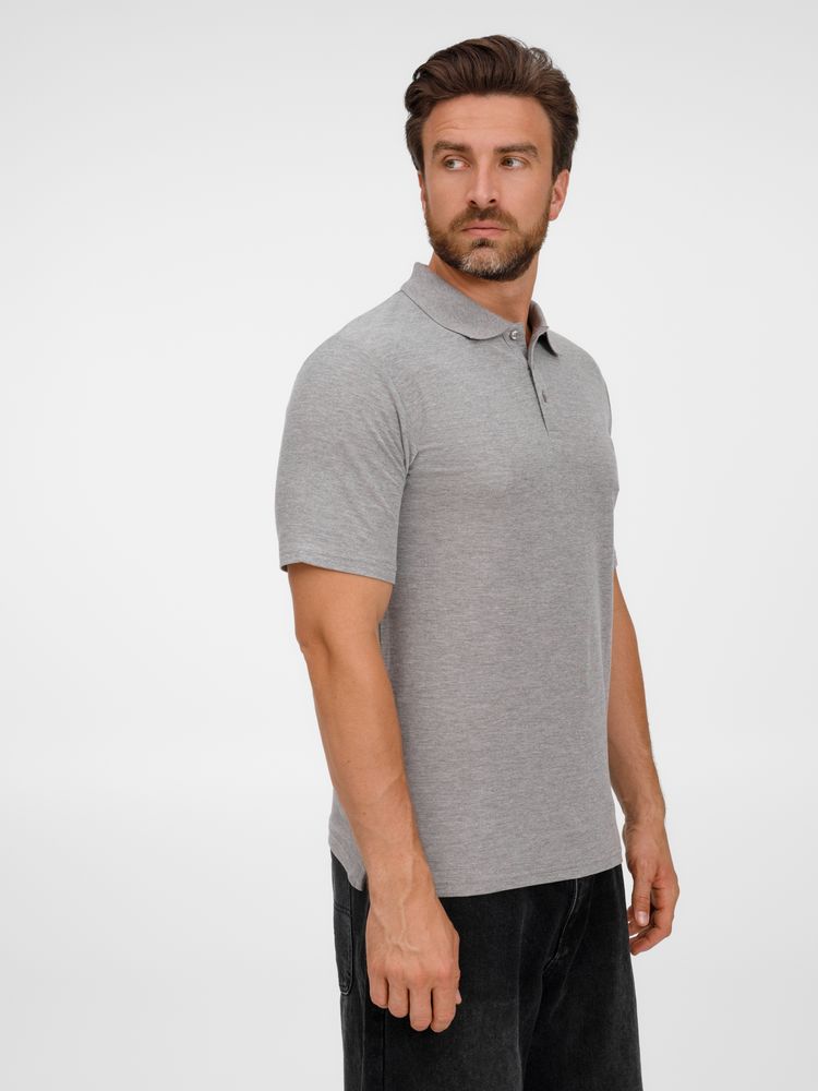 Рубашка поло унисекс Tervise, серый меланж / Миниатюра модельного (1000)