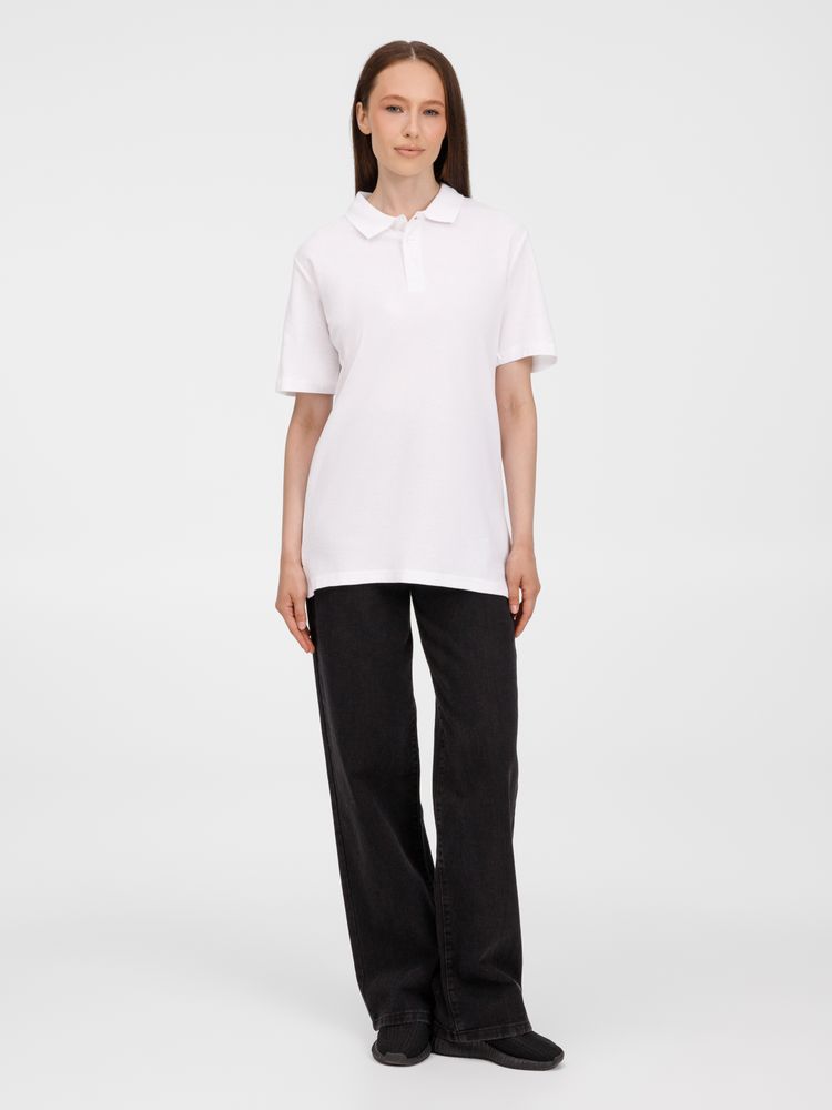 Рубашка поло унисекс Tervise, белая / Миниатюра модельного (1000)