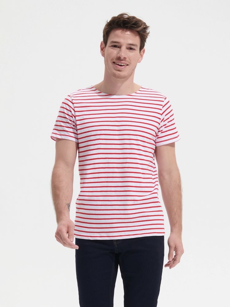 Футболка Miles Men белая с темно-синим / Миниатюра имиджевого (1000)