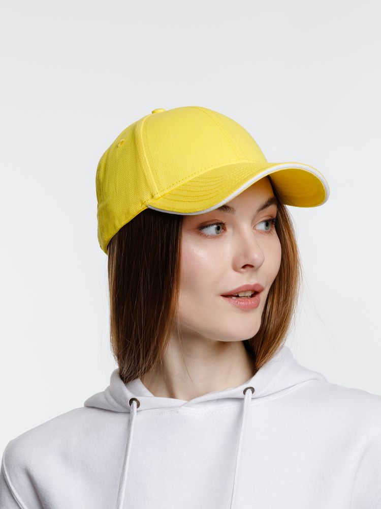 Бейсболка Spiker, желтая с белым / Миниатюра модельного (1000)