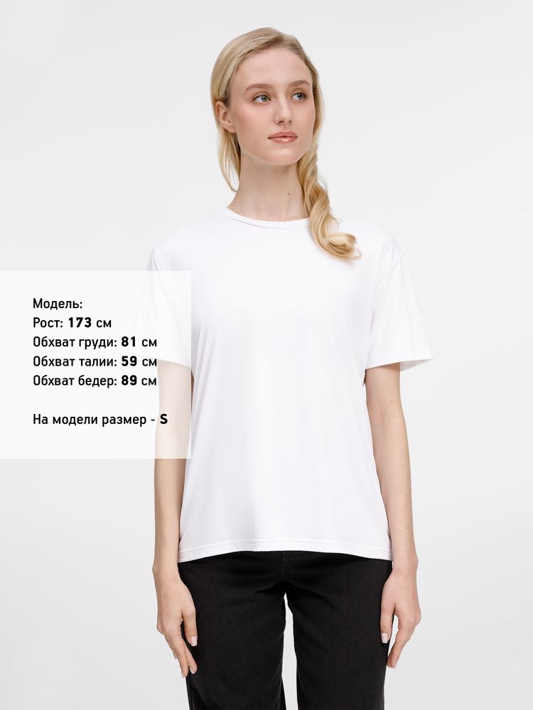 Футболка унисекс Senti, белая / Миниатюра модельного (1000)