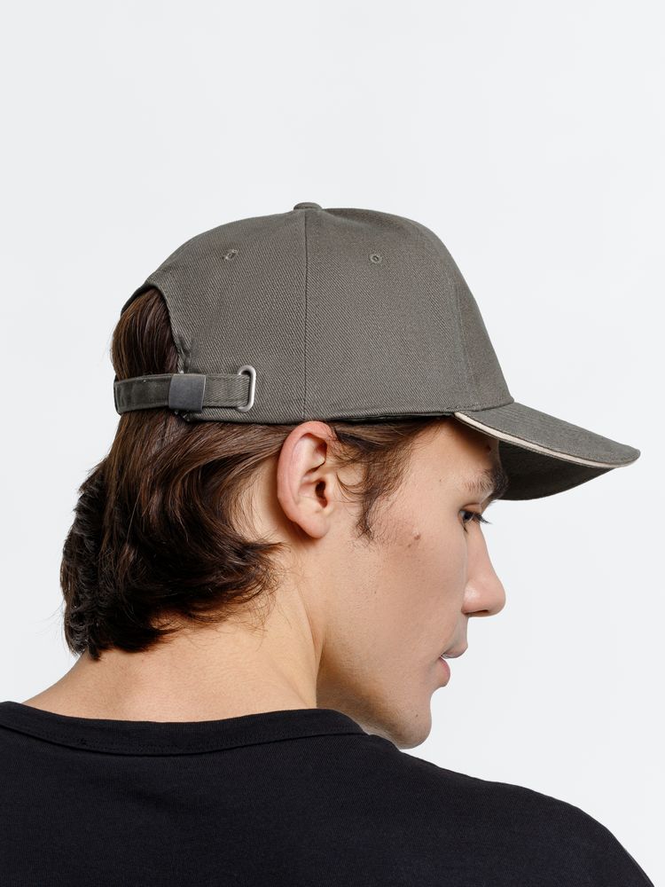 Бейсболка Long Beach, хаки с бежевым / Миниатюра модельного (1000)