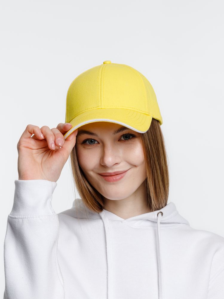 Бейсболка Spiker, желтая с белым / Миниатюра модельного (1000)