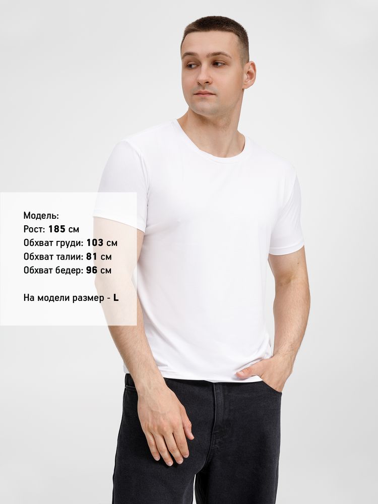 Футболка унисекс Senti, белая / Миниатюра модельного (1000)