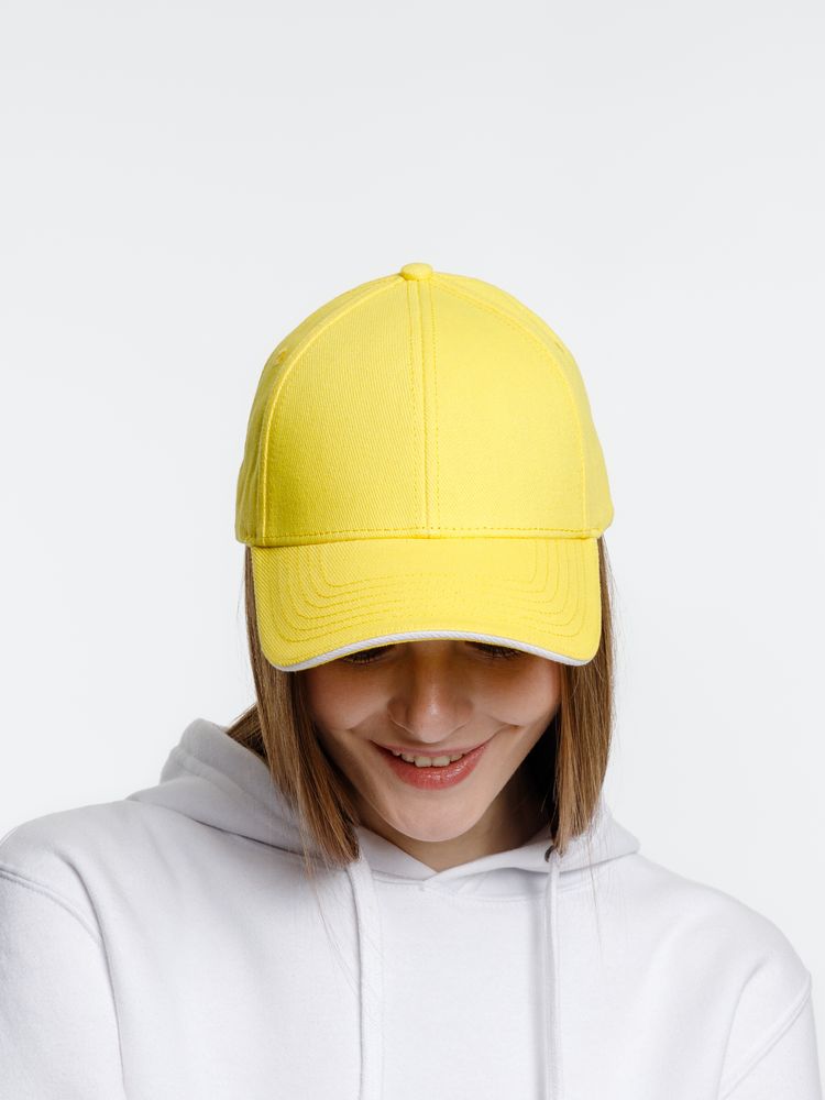 Бейсболка Spiker, желтая с белым / Миниатюра модельного (1000)