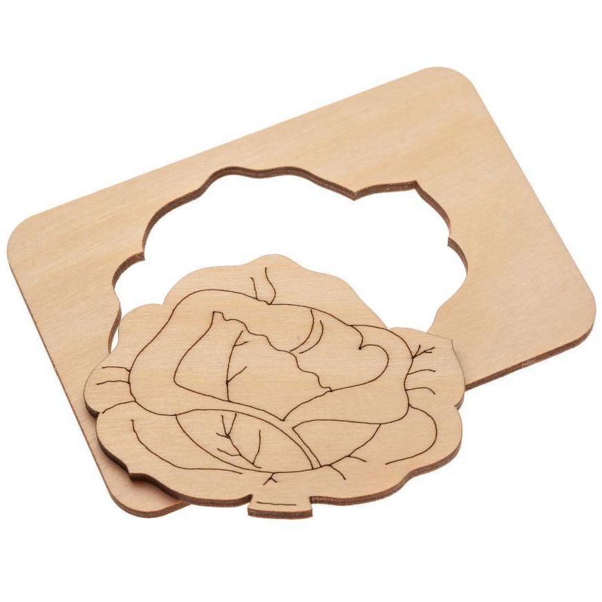 Карточки-раскраски Wood Games, овощи / Миниатюра WWW (1000)