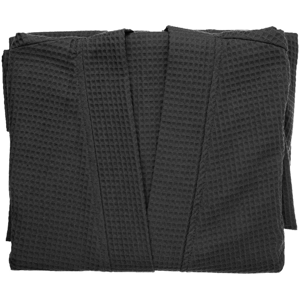 Халат вафельный Kimono, черный / Миниатюра WWW (1000)