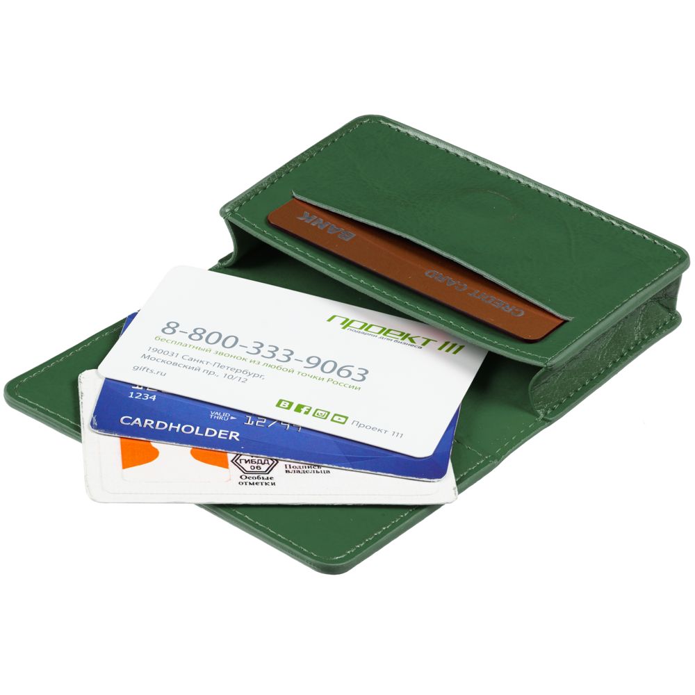 Футляр для визиток Nebraska, зеленый / Миниатюра WWW (1000)