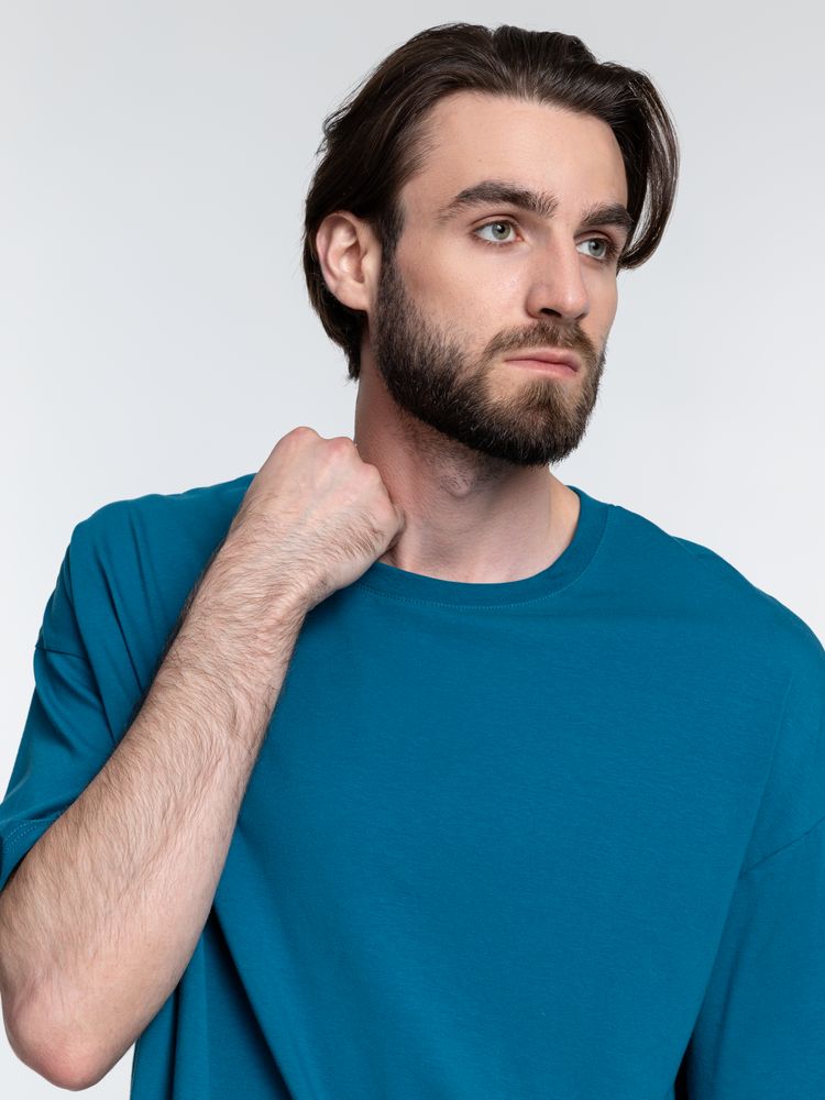 Футболка унисекс оверсайз Crosstown, бирюзовая (морская волна) / Миниатюра WWW (1000)