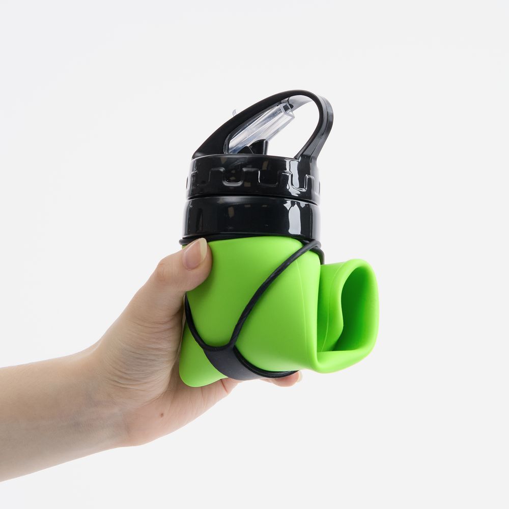 Складная бутылка для воды Langfossen, зеленое яблоко / Миниатюра WWW (1000)