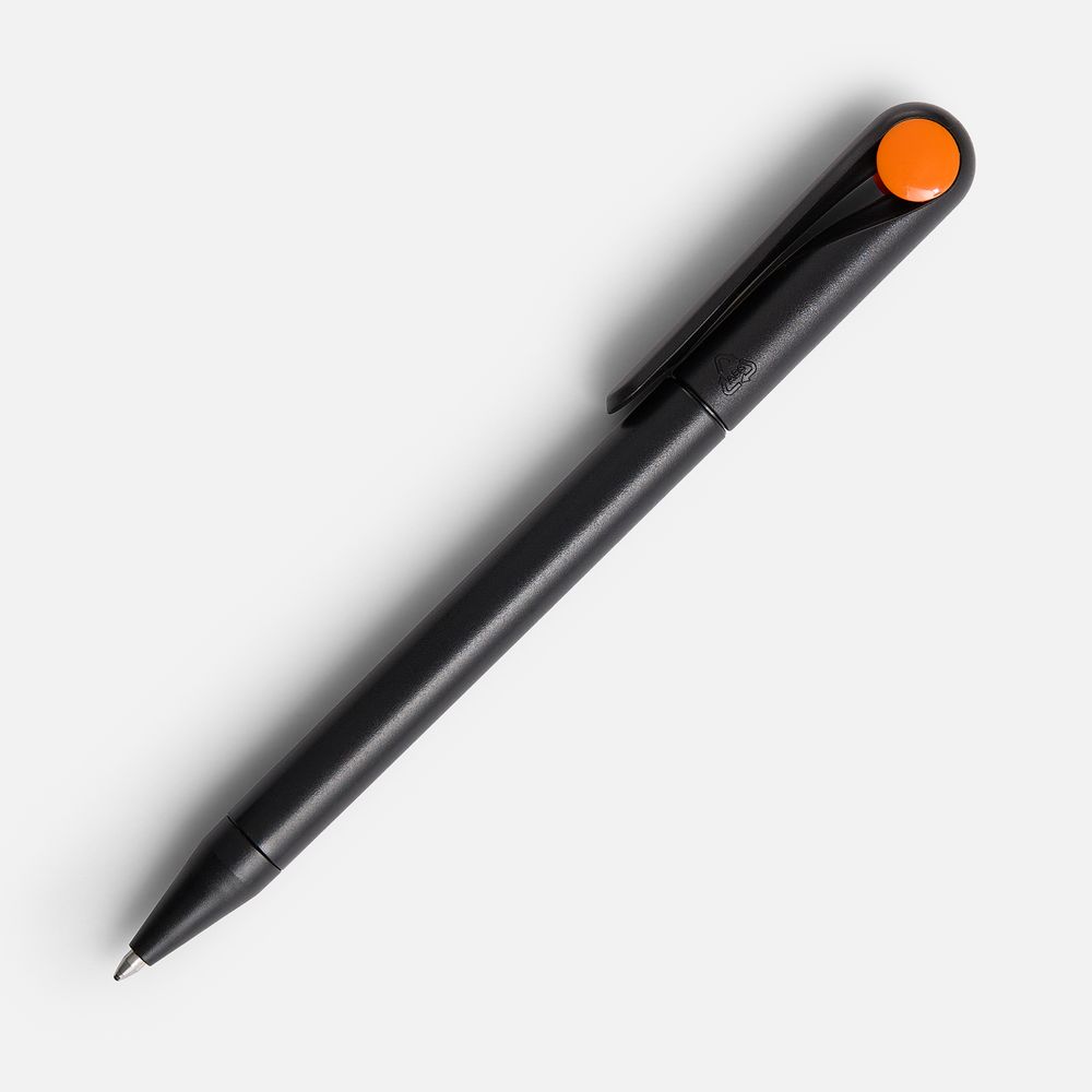 Ручка шариковая Prodir DS1 TMM Dot, черная с оранжевым / Миниатюра WWW (1000)