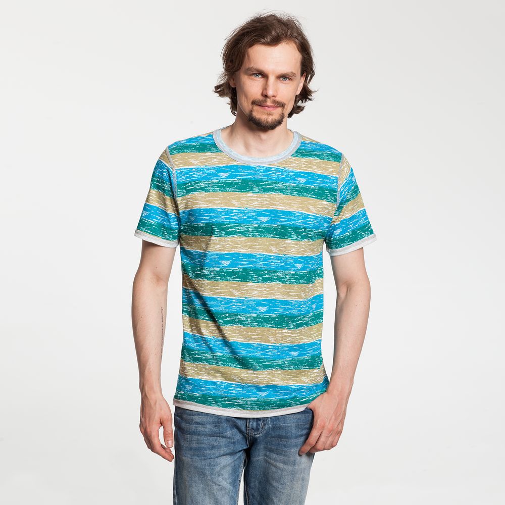 Футболка мужская Rayet двусторонняя, голубая с зеленым / Миниатюра WWW (1000)