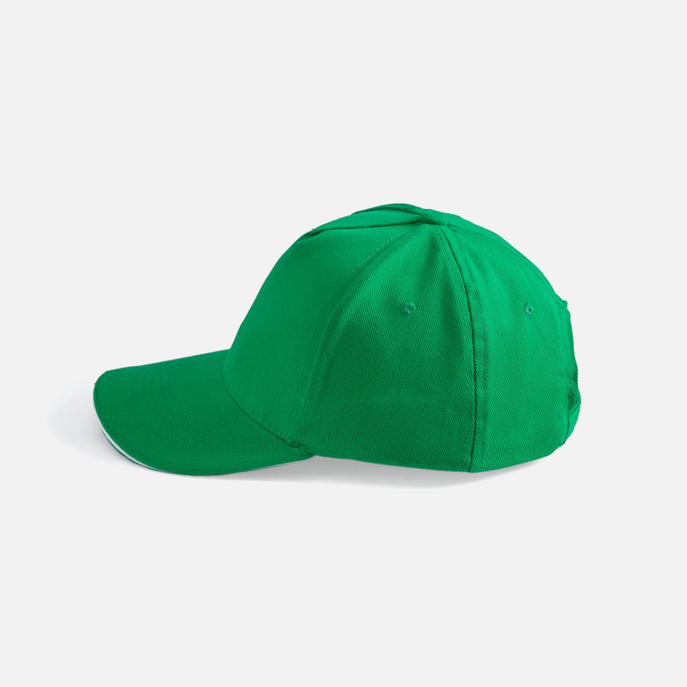 Бейсболка Long Beach, ярко-зеленая с белым / Миниатюра WWW (1000)