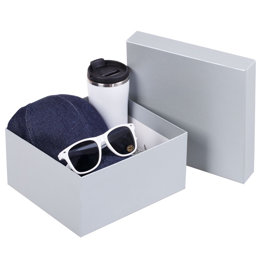 Коробка Satin, большая, серебристая / Миниатюра WWW (1000)