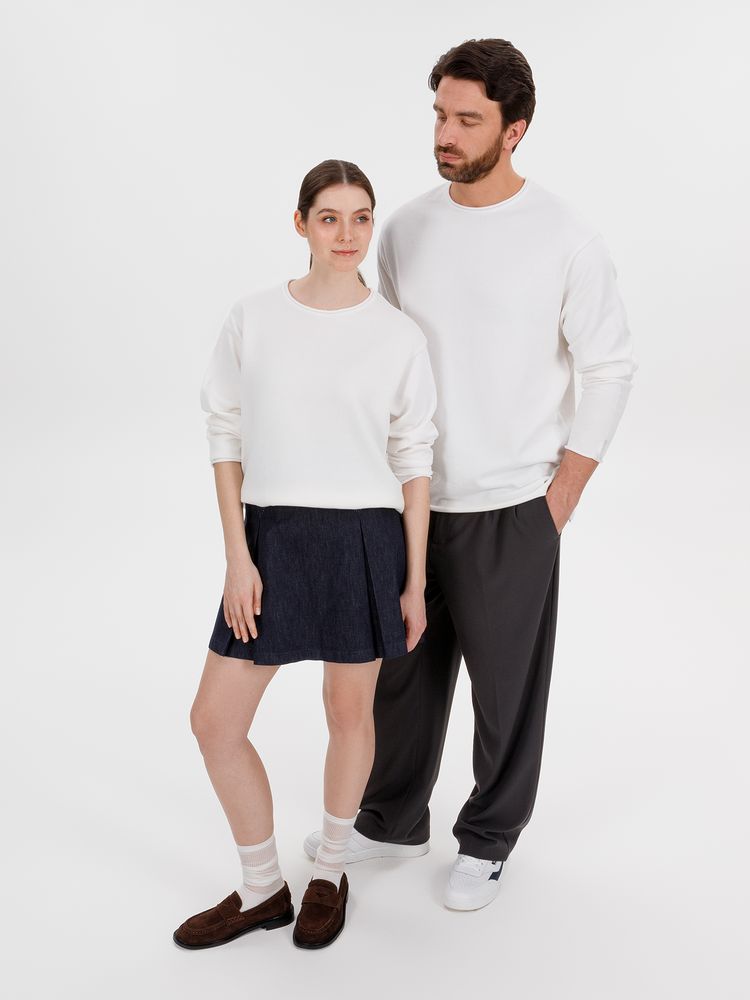 Лонгслив унисекс Siluetti Fuori, молочно-белый / Миниатюра WWW (1000)